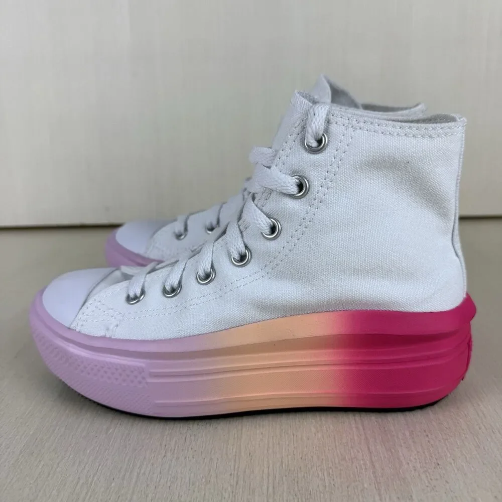 Converse Chuck Taylor All Star Move Hyper Bright High Girls Fashion Sneaker Sz 1